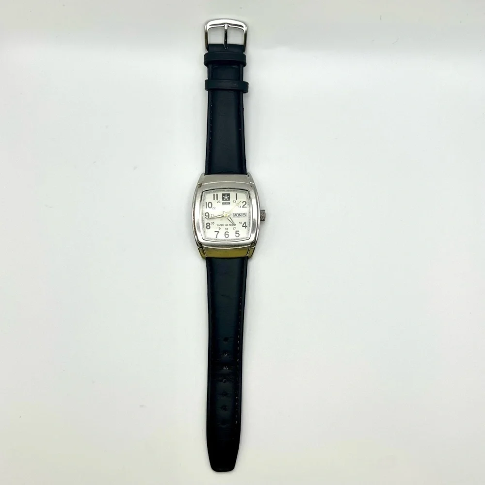 Unisex US Army Rectangular All Stainless Steel Watch Working
